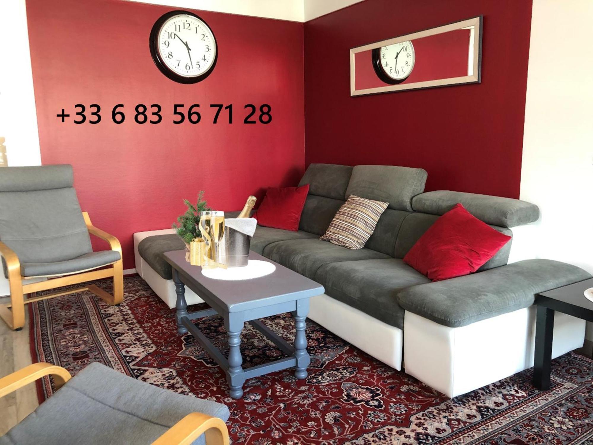 Bedinreims "Burgundy Bottle" 110M2 Exceptional, 4 Chambres Doubles, 2 Bain, Free Park & Wifi, Tout Equipe Buitenkant foto
