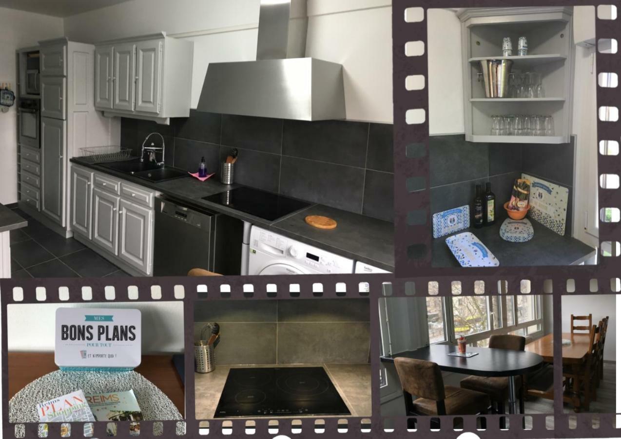 Bedinreims "Burgundy Bottle" 110M2 Exceptional, 4 Chambres Doubles, 2 Bain, Free Park & Wifi, Tout Equipe Buitenkant foto